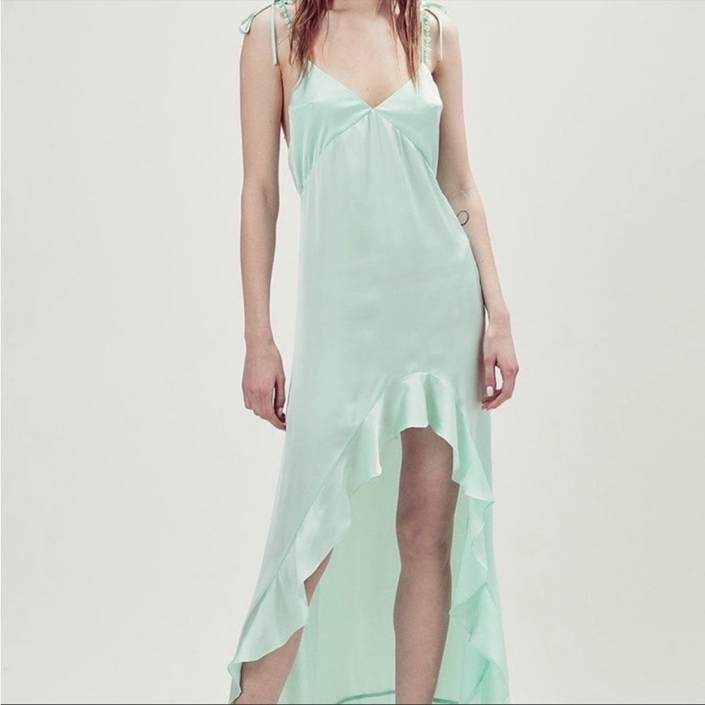 Mint high low For Love and Lemons dress